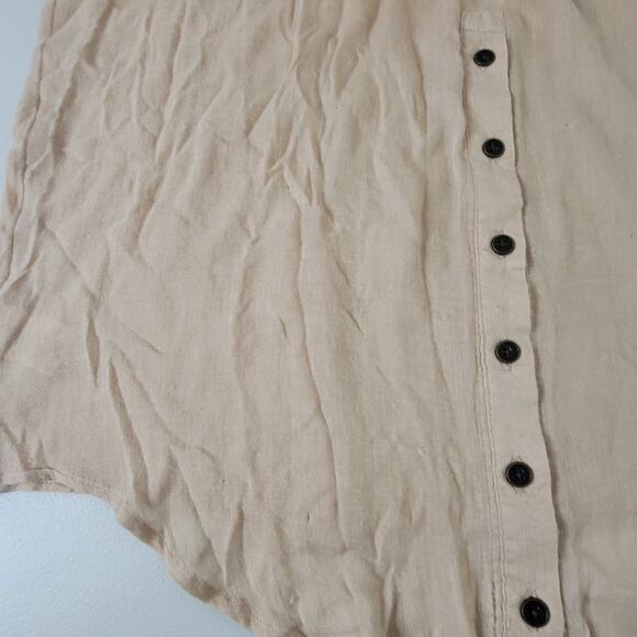 Free People Women's Tan Flowy Shirt Dress Women's M Wool Blend - Picture 13 of 13